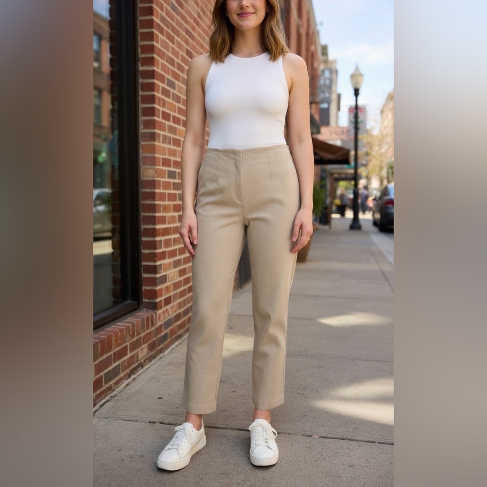 Ann Taylor Classic Beige Women's Straight Leg Pants